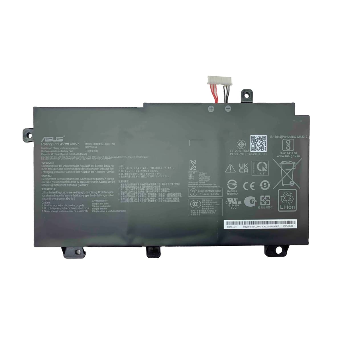 Pin laptop Asus B31N1726 48Wh