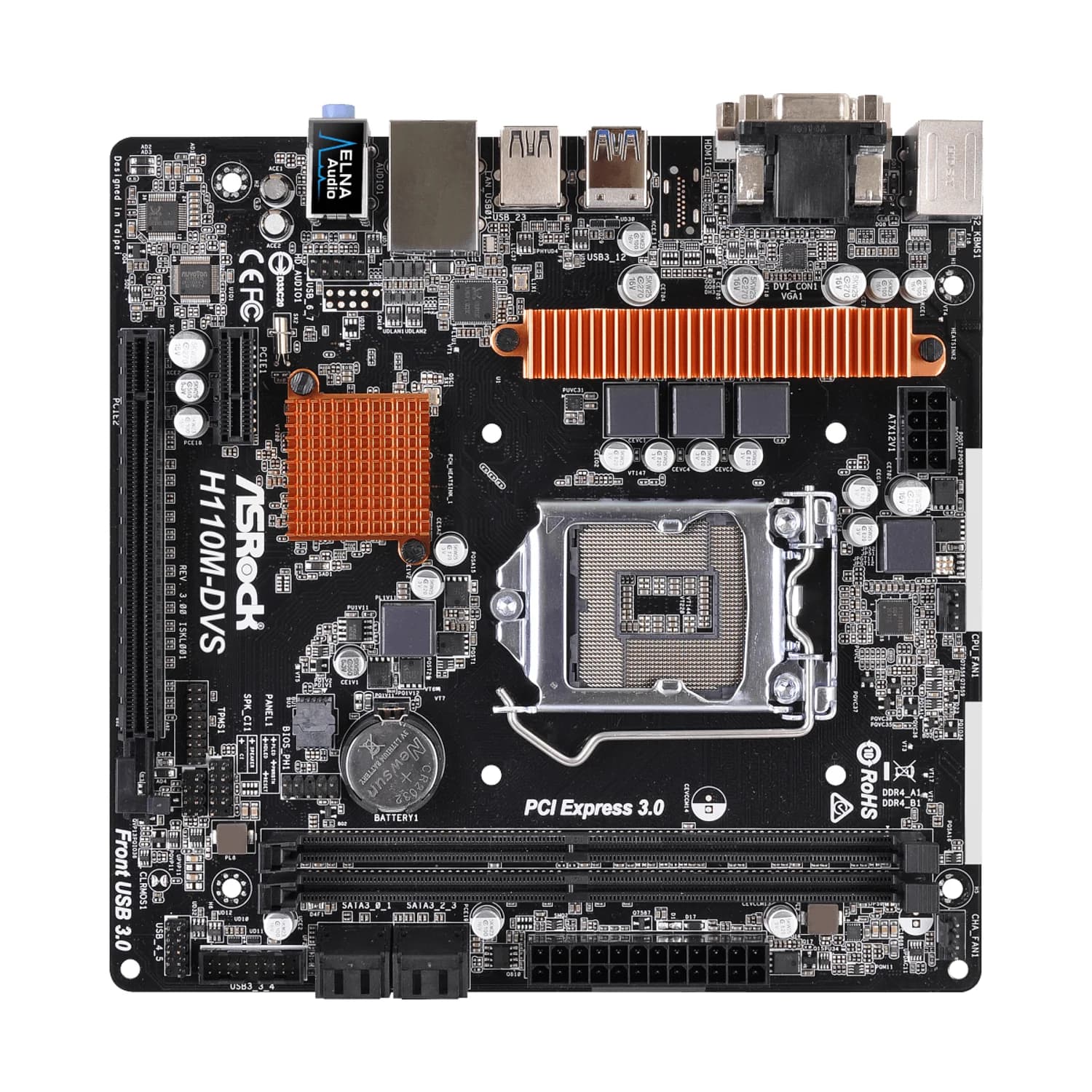 Mainboard ASRock H110M-DVS (LGA1151) — linh kiện máy tính tại RIGPC TP.HCM