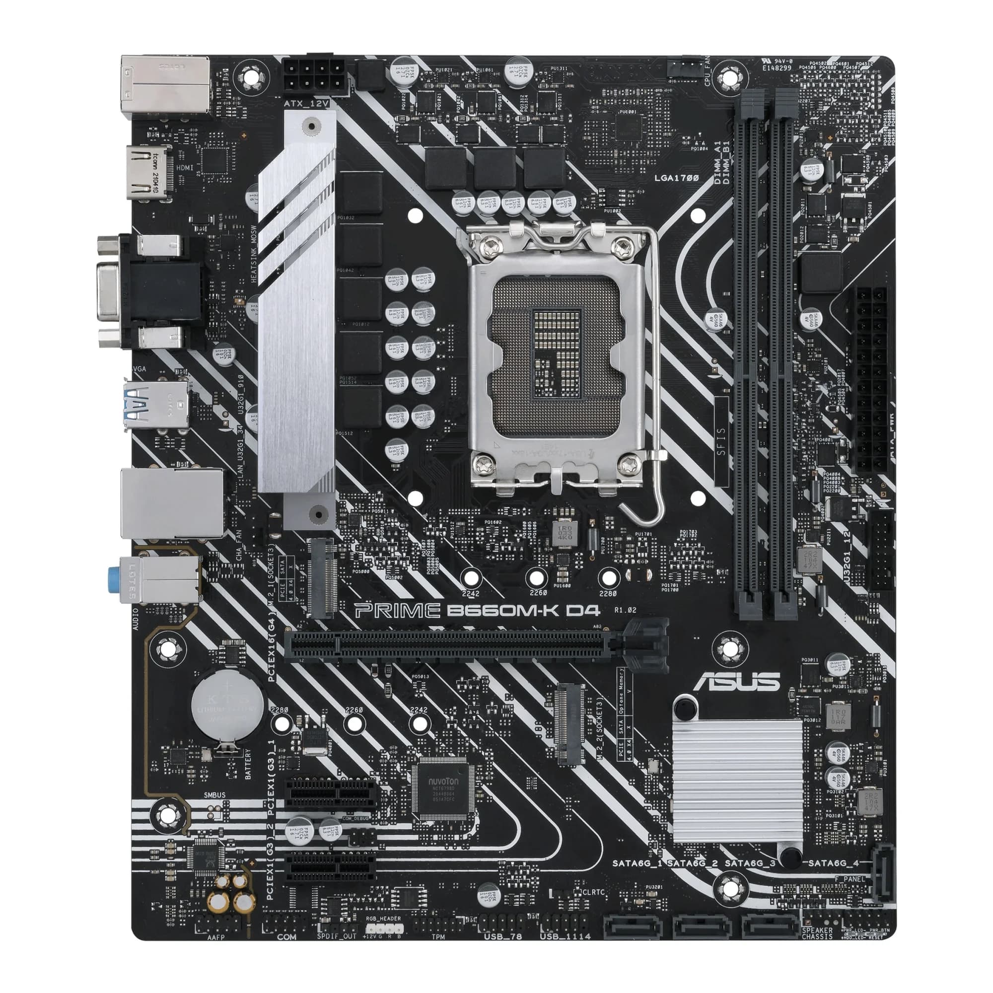 Mainboard ASUS PRIME B660M-K (LGA1700, DDR4) — không tấm chắn I/O — linh kiện máy tính tại RIGPC TP.HCM