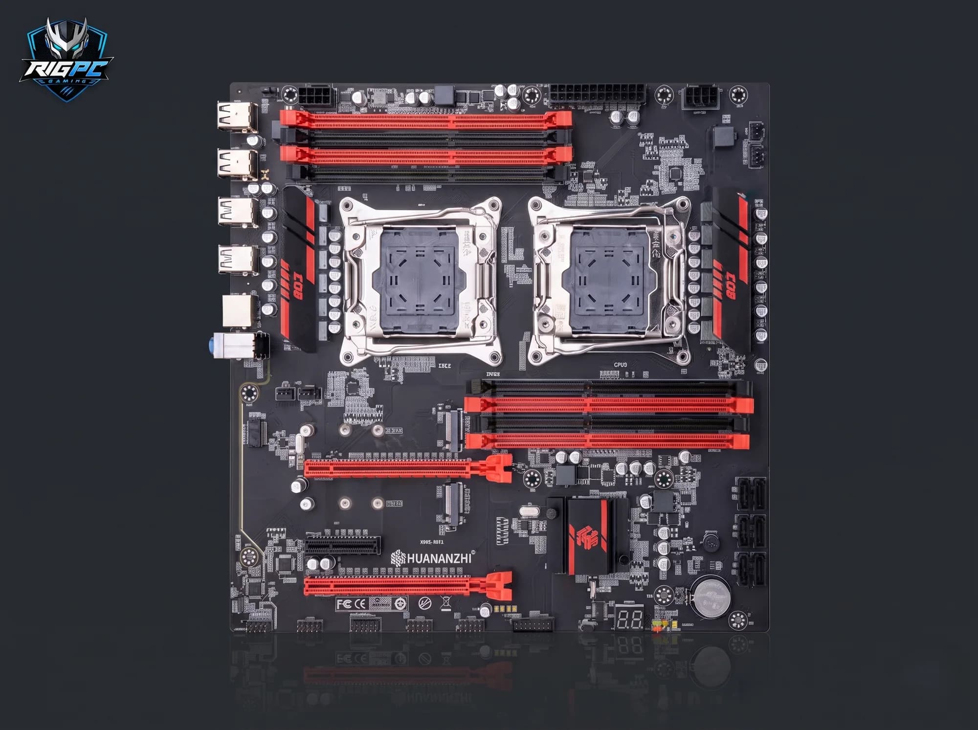 Mainboard HUANANZHI Dual (LGA2011-3, DDR4) — kèm 2 CPU Xeon E5-2698 v3 — không tấm chắn I/O — linh kiện máy tính tại RIGPC TP.HCM