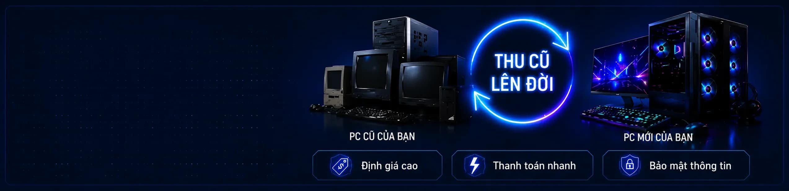 Đổi máy cũ lấy PC Gaming mới — bù tiền hợp lý