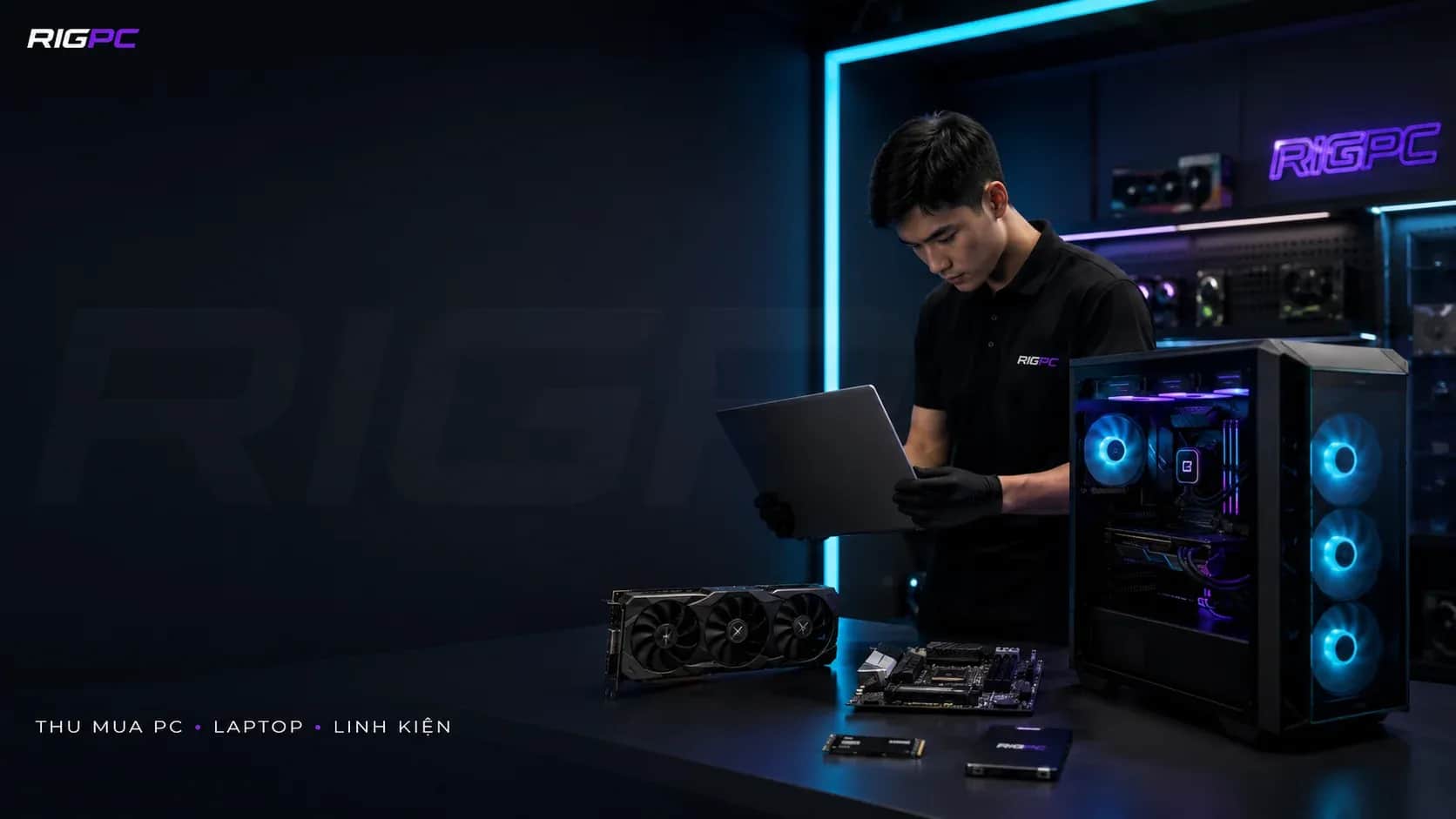 Thu mua máy tính cũ laptop cũ giá tốt tại showroom RIGPC TP.HCM