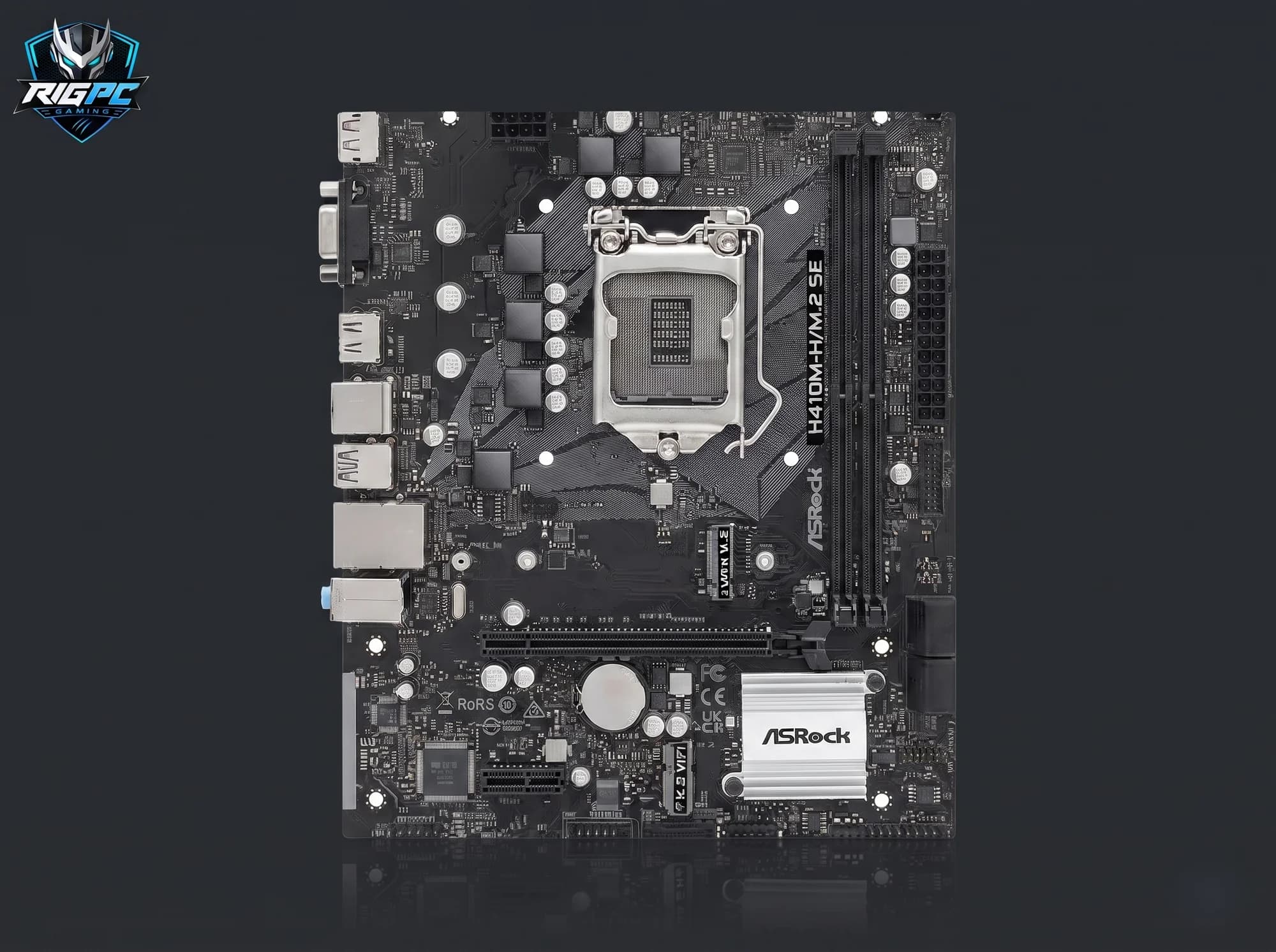 Mainboard ASRock H410M-H M.2SE (LGA1200) — không tấm chắn I/O — linh kiện máy tính tại RIGPC TP.HCM
