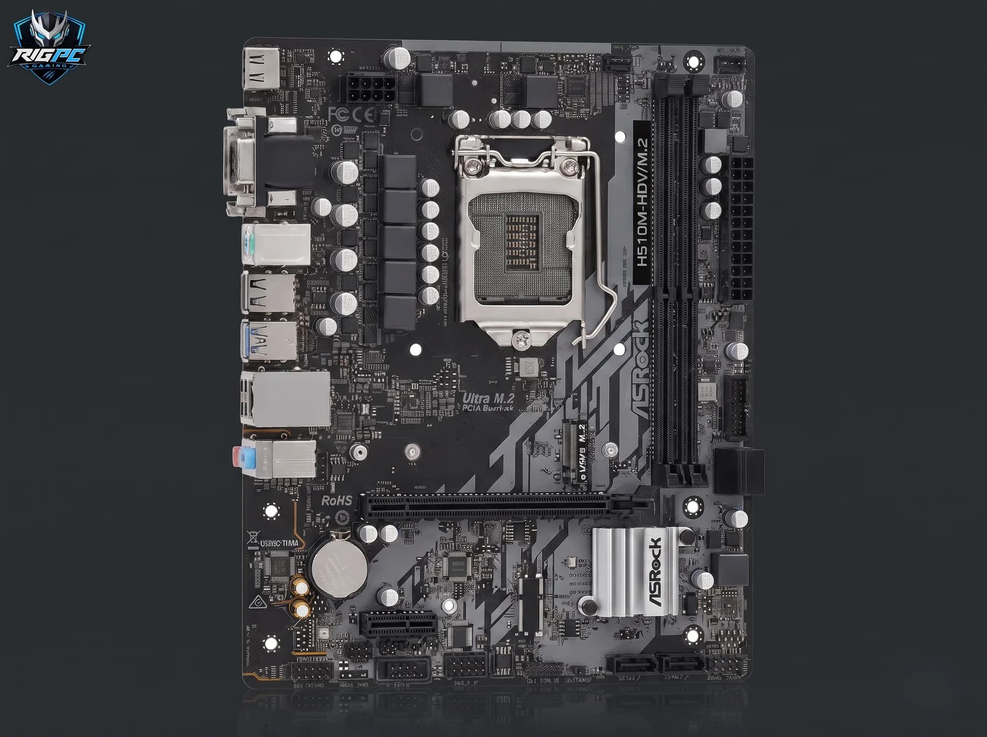 Mainboard ASRock H510M-HDV/M.2 (LGA1200) — không tấm chắn I/O — linh kiện máy tính tại RIGPC TP.HCM