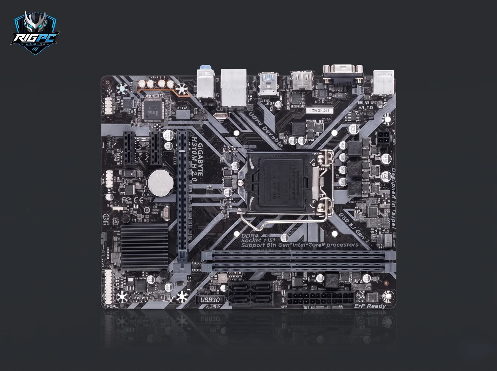 Mainboard Gigabyte H310H 2.0 (LGA1151) — không tấm chắn I/O — linh kiện máy tính tại RIGPC TP.HCM