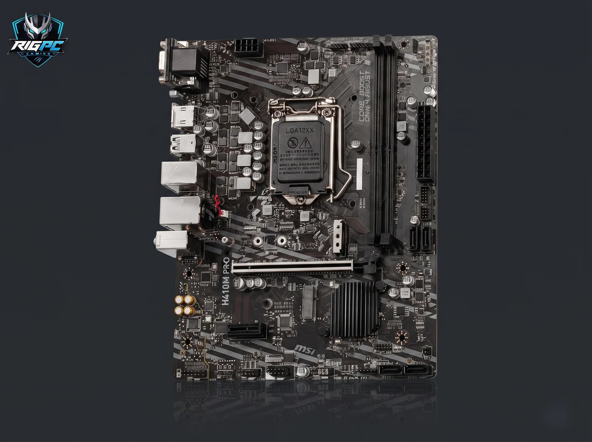 Mainboard MSI PRO H410M (LGA1200) — không tấm chắn I/O — linh kiện máy tính tại RIGPC TP.HCM