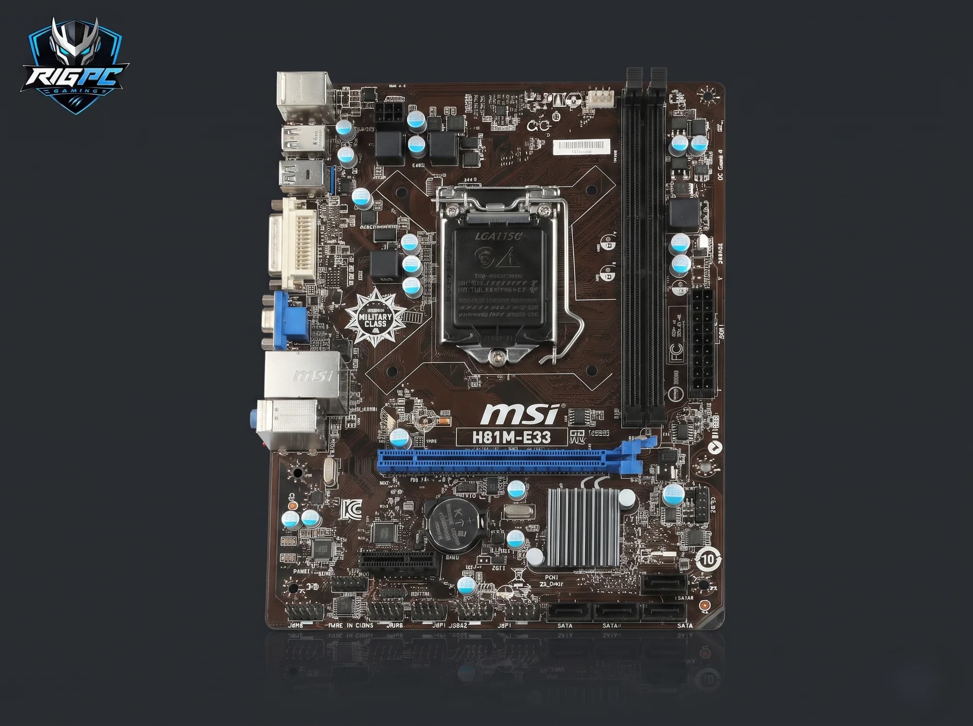 Mainboard MSI H81M-P33 (LGA1150) — không tấm chắn I/O — linh kiện máy tính tại RIGPC TP.HCM