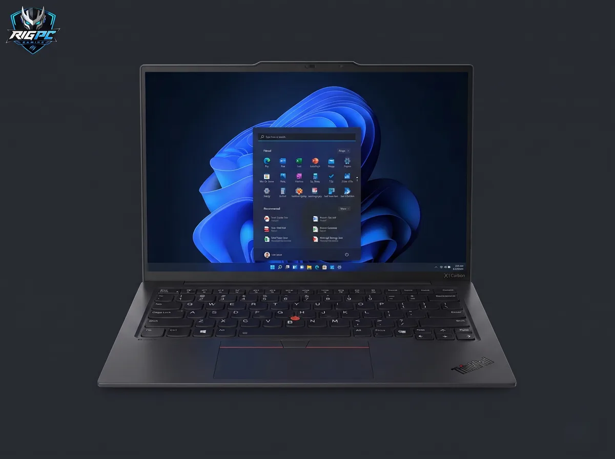 Mặt trước Lenovo ThinkPad X1 Carbon Gen 12 — ảnh thực tế tại RIGPC